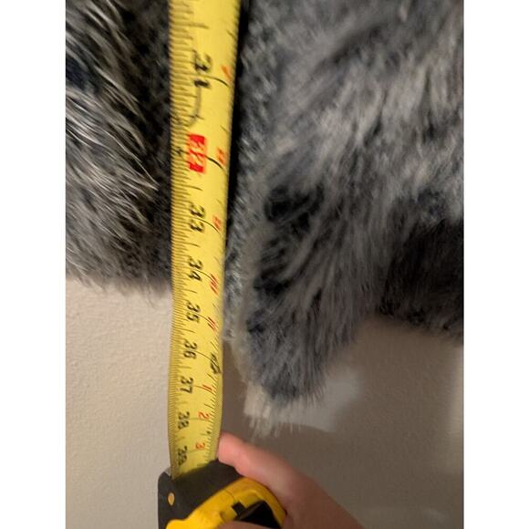 Eddie Bauer Long‎ Cardigan Womens M Grey Fuzzy Warm Cozy Winter Pockets - Picture 7 of 9